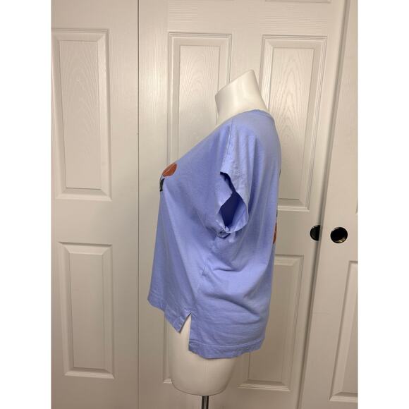 Anthropologie Parrott Paints T-Shirt Short Sleeve Blue Size XL - Picture 3 of 7